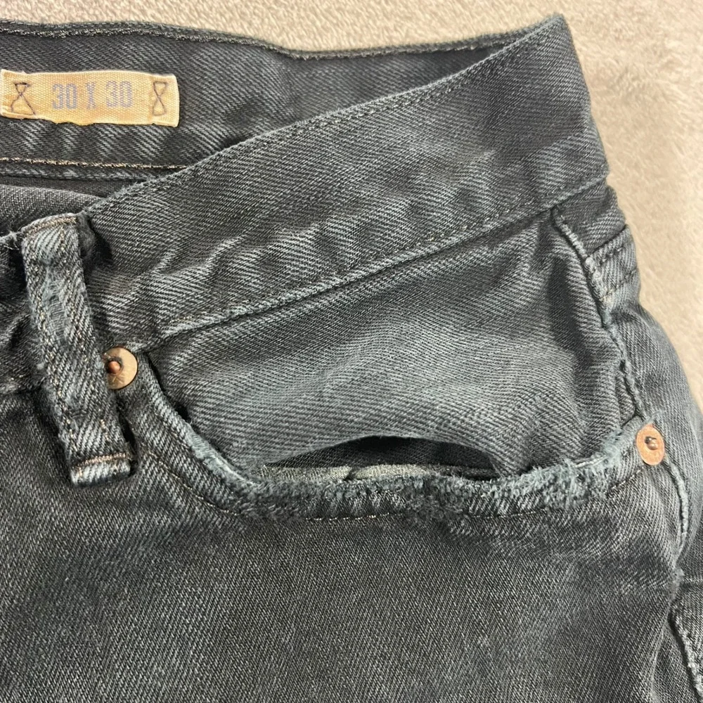 Polo Ralph Lauren Jeans Mens 30x30 Black Good Classic Straight Hudson Casual‎